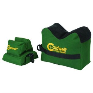 Caldwell DeadShot Shooter's Bag Combo, Unfilled Front and Rear Bags, Dark Green 600D Polyester