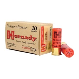 Hornady Varmint Express 12 Gauge 2.75 in #4 Buckshot 24 Pellets Lead, 10 Shells/Box