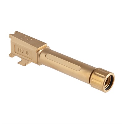 True Precision Springfield Hellcat Threaded Barrel, 9mm, 3.10 in, 1/2x28, Gold TiN