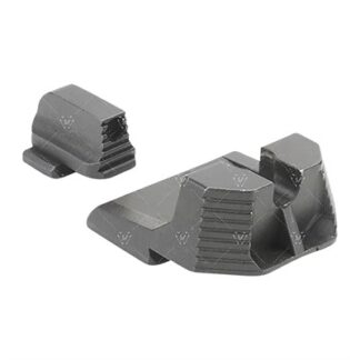 Strike Industries MP9 Iron Sights Set for Smith & Wesson M&P9, Standard Height (Black Front/Rear)