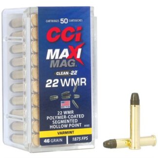 CCI Ammunition Maxi-Mag .22 WMR 46 Grain Segmented Hollow Point, 50 Rounds
