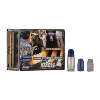 Federal Ammunition P357SHC1 Solid Core Syntech .357 Magnum 180 gr Flat Nose (20 Rounds)