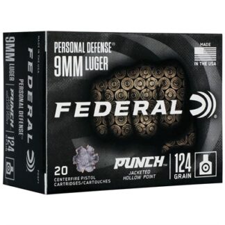 Federal Punch PD9P1 9mm 124 Grain JHP 20-Round Box