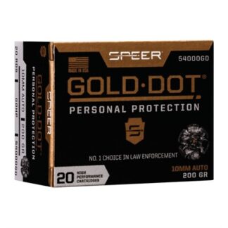 Speer Gold Dot 10mm Auto 200 Grain GDHP Hollow Point, 20-Round Box