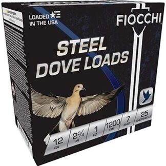 Fiocchi Field Dynamics Dove & Quail 12 Gauge 2.75 in Steel #7 Shot 1-1/8 oz, 25 Rds