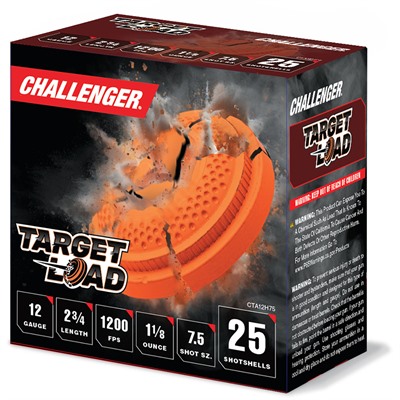 Challenger Ammo 12 Gauge 2-3/4 in #7.5 Target Load 1-1/8 oz 1200 fps