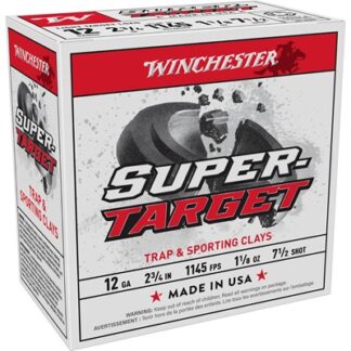 Winchester Super-Target Light Target 12 Gauge 2-3/4 in #7.5 Shot 1-1/8 oz, 100 Rounds