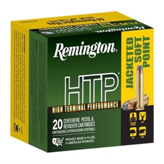 Remington HTP .44 Magnum 240 Grain Jacketed Soft Point Ammo, 20 Rounds Per Box