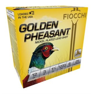 Fiocchi Golden Pheasant 12 Gauge 3 in #6 Shot 1-3/4 oz 25 Rounds