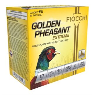Fiocchi Golden Pheasant Extreme 12 Gauge 2-3/4 in #4 Shot 1-3/8 oz 25 Rounds