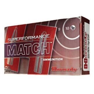 Hornady Superformance Match .223 Rem/5.56 NATO 75 Grain Boat Tail Hollow Point, 20 Rounds