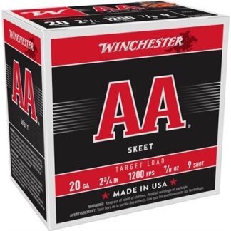 Winchester AA 20 Gauge 2.75 in 7/8 oz #9 Shot 25 Rounds