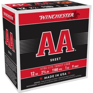 Winchester AA Xtra-Lite 12 Gauge 2-3/4 in 1 oz #9 Shot, 25 Rounds/Box