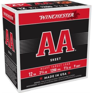 Winchester AA Heavy 12 Gauge 2.75 in #9 Shot, 25 Rounds Per Box