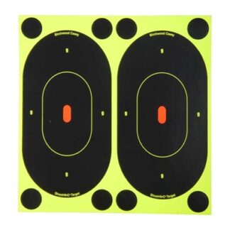 Birchwood Casey Shoot-N-C Reactive Target 7 in Oval Silhouette, Self-Adhesive, 60 Pack