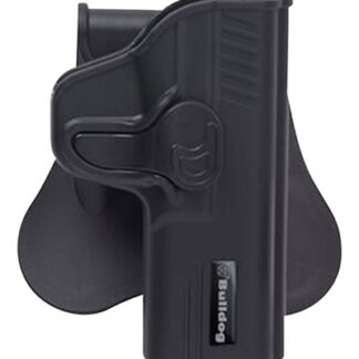 Bulldog Rapid Release RRG43 OWB Paddle Polymer Holster, Right Hand, Black, Glock 43