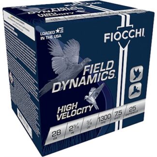 Fiocchi 28 Gauge 2.75 in High Velocity Lead Shot #7.5, 25-Round Box