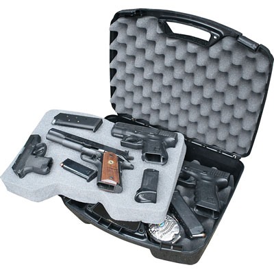 MTM Case-Gard 81140 Handgun Case Holds 4 Black Polypropylene