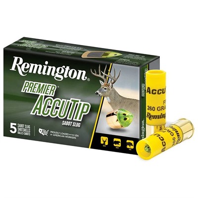 Remington Premier AccuTip 20 Gauge 260 gr Sabot Slug, 3 in, 5 Rounds Per Box