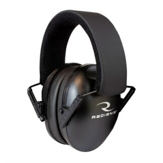 Radians Lowset 21 dB Passive Earmuff, Black, Over-the-Head