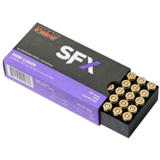 PMC SFx 9mm Luger 124 gr StarFire Hollow Point 50 Rounds Brass Case