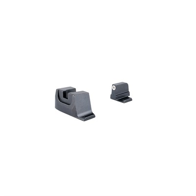 Trijicon Suppressor/Optic Height Night Sight Set for M&P M2.0, Square Notch, White/Black, Green Lamps