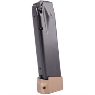 Canik TP9/METE SFX Full Size 9mm Luger 18+3 Round Magazine (Black with Bronze +3 Extension)