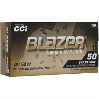 CCI Blazer Brass .40 S&W 180gr JHP 50-Round Box