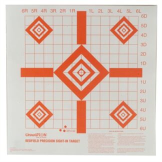 Champion Targets 47387 Redfield Sight-In Targets, 16 x 16 in, White/Red, 100-Pack