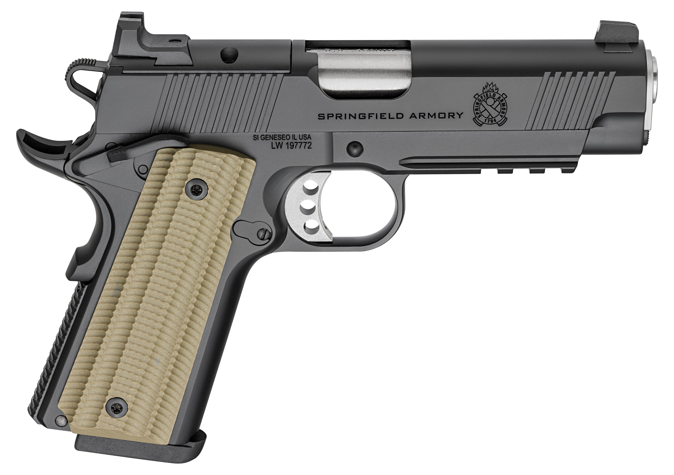 Springfield Armory 1911 Operator .45 ACP 4.25 in Barrel Black Cerakote Optic Ready