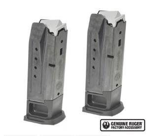 Ruger Security-9 9mm 10rd Detachable Magazine 2-Pack, Black Oxide Alloy Steel