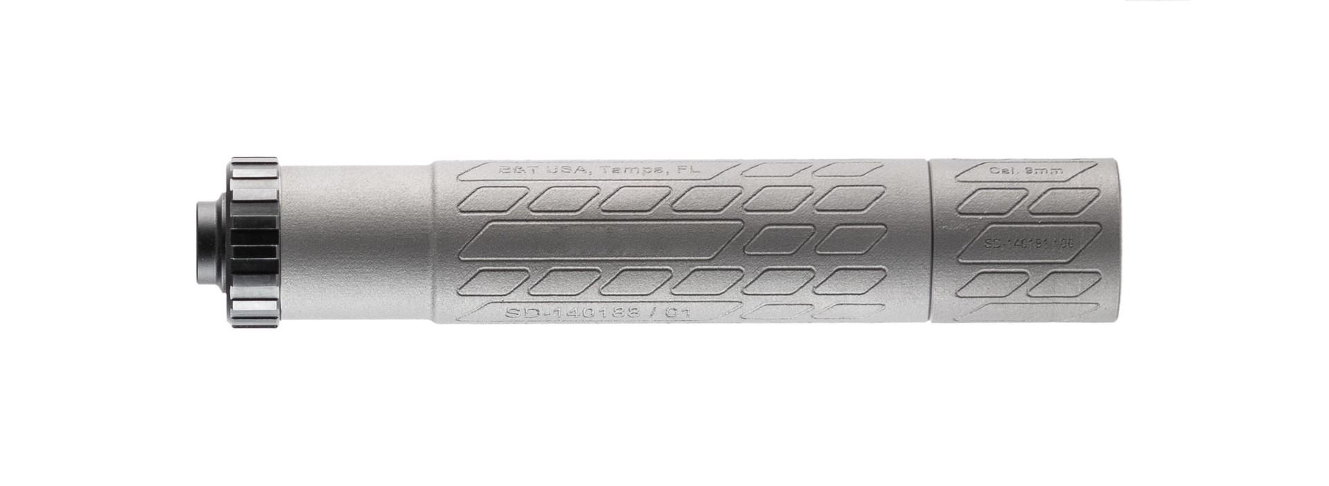 B&T Impuls-45-M Print-X OLS M .45 ACP Suppressor, Titanium, Direct Thread, Gray