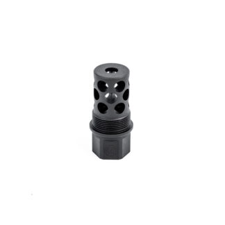 SilencerCo TOMD Thread Over Muzzle Brake 1/2x28 for .30 Cal, Black Matte