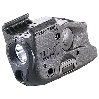 Streamlight TLR-6 100-Lumen White LED with Red Laser Universal Rail Mount, Black Finish
