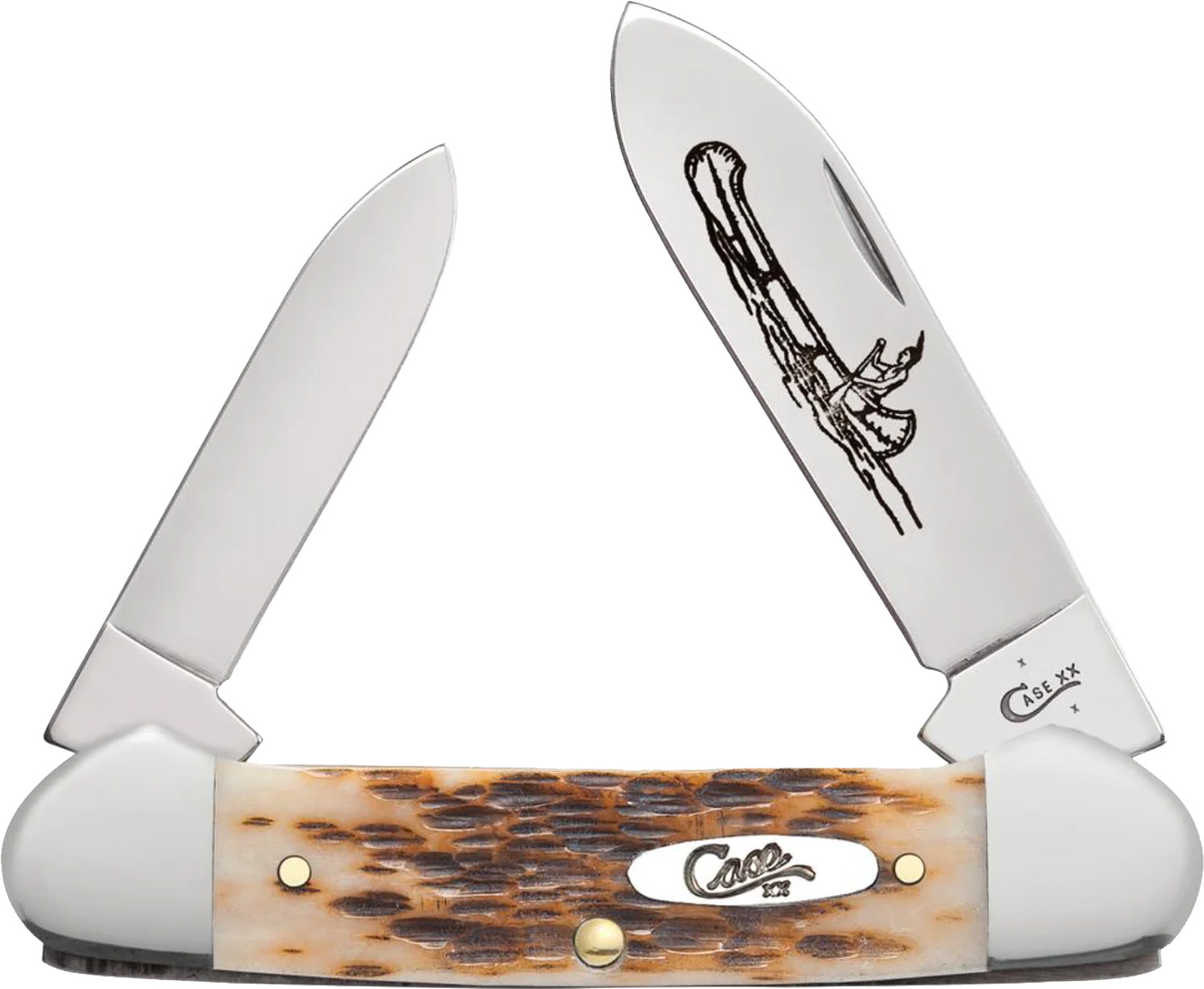 Case 00263 Canoe Knife 2.60 in Spear/1.97 in Pen Blade Chrome Vanadium Steel