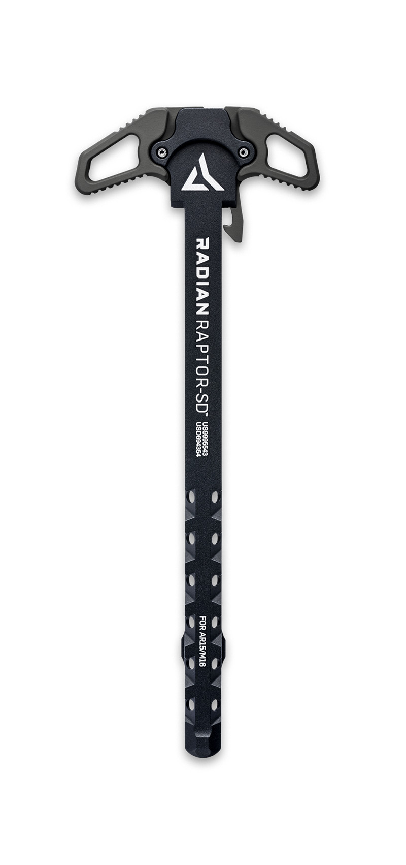 Radian Raptor-SD Charging Handle AR-15, 7075 Aluminum, Gas Ported Shaft, Radian Grey