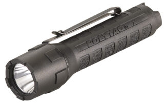 Streamlight PolyTac X 600-Lumen Flashlight, CR123A, White LED, Black