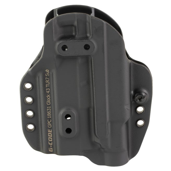 G-Code Prime Carry Holster for Glock 43MOS with TLR7 Sub, Black