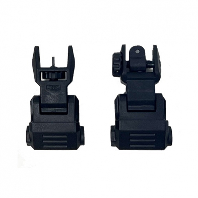 NCStar VG166 Low Profile Picatinny Flip-Up Front and Rear Sights, Black