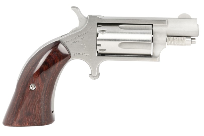 North American Arms Mini-Rev .22 WMR Single Action 1.13 in Stainless 5-Rd Half Moon Sights