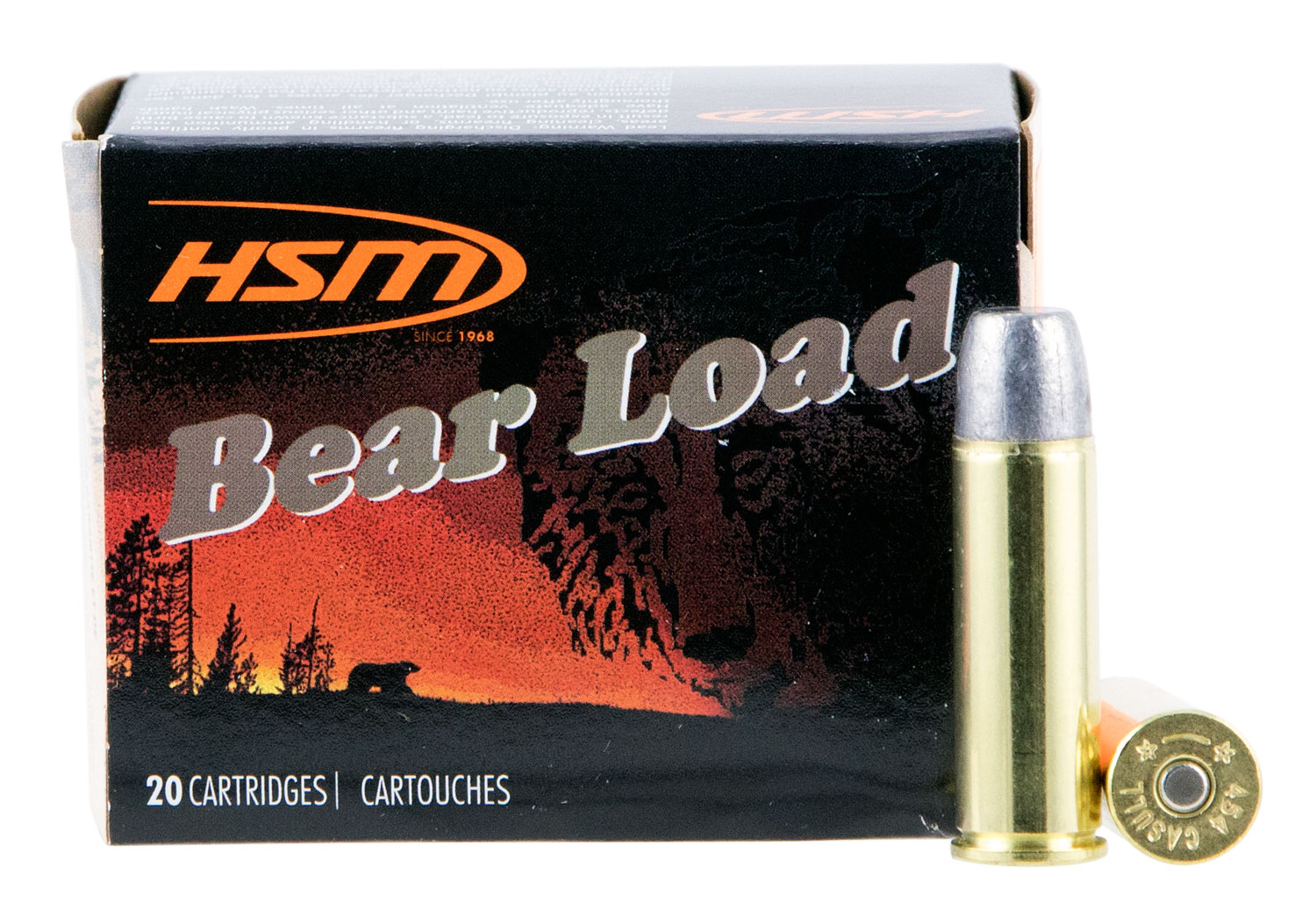 HSM .454 Casull 325 gr Wide Flat Nose Hard Lead, Gas-Checked, 20 Rounds Per Box