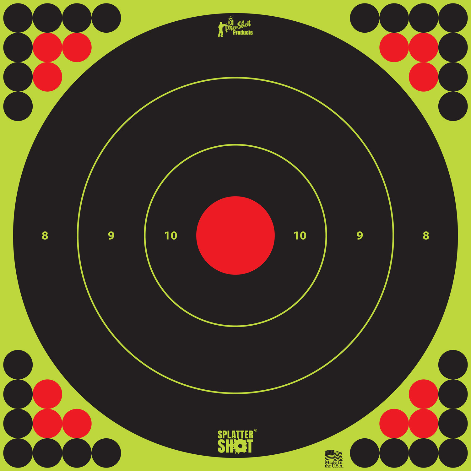 PRO-SHOT SplatterShot Self-Adhesive Targets, 17.25 in Bullseye, 5-Pack