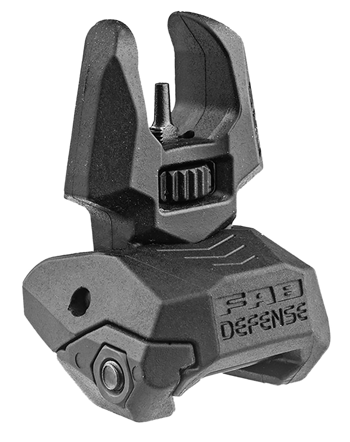 FAB Defense FXFBS Front Back-Up Sight, Flip-Up Front, Low Folded Black Polymer/Metal