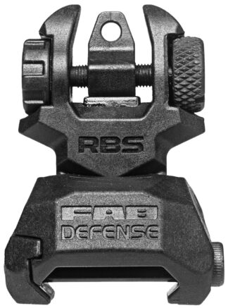 FAB Defense FXRBS Folding Rear Back-Up Sight for AR-15/M4/M-16, Black Polymer/Metal