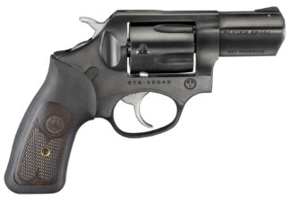 Ruger 15702 SP101  357 Mag 5rd 2.25" Blued Steel Barrel, Cylinder & Frame, Black Rubber w/Wood Insert Grip, Transfer Bar Safety, Exposed Hammer