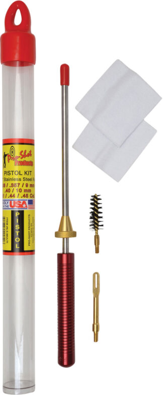PRO-SHOT 6.5-MULTI Starter Pistol Cleaning Kit .38-45 Cal, 6.5 in Stationary Handle Tube Case