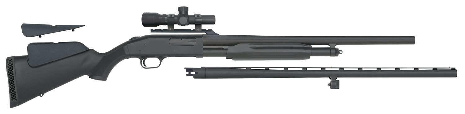 Mossberg 500 Field/Deer Pump-Action 12 Gauge 24"/28" 5+1 Matte Blue Synthetic Dual Comb