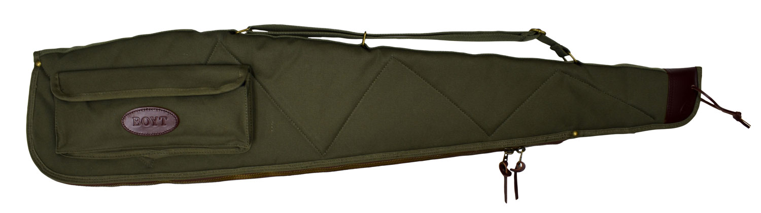 Boyt Harness Alaskan Rifle Case Waxed Canvas OD Green with Brass Hardware, Lockable