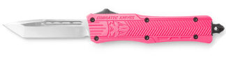Cobratec Knives CTK-1 Small 2.75 in Tanto D2 Steel Blade Pink Aluminum Handle