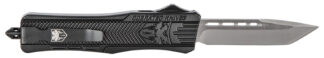 Cobratec Knives CTK-1 Medium OTF Tanto 3 in D2 Steel Blade, Black Aluminum Handle W/ Glass Breaker